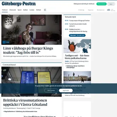 Arbetet Nyheterna startsida 2021