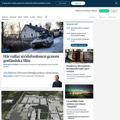 Arbetet Nyheterna startsida 2022