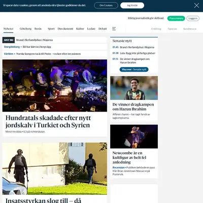 Arbetet Nyheterna startsida 2023
