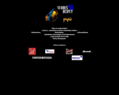 Grafia startsida 1998