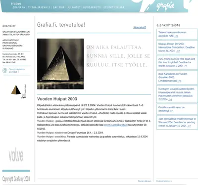 Grafia startsida 2004