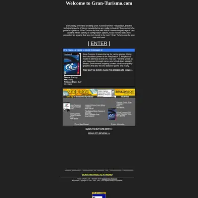 Gran Turismo startsida 2004