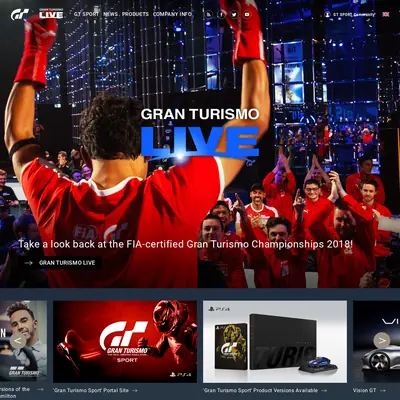 Gran Turismo startsida 2019