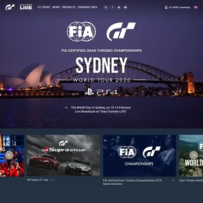 Gran Turismo startsida 2020