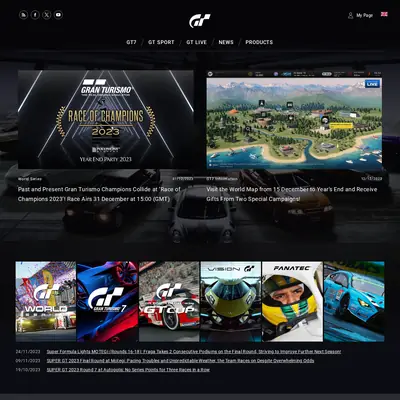 Gran Turismo startsida 2024