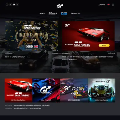 Gran Turismo startsida 2025
