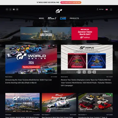 Gran Turismo startsida 2026