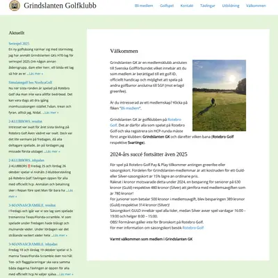 GRINDSLANTEN startsida 2025