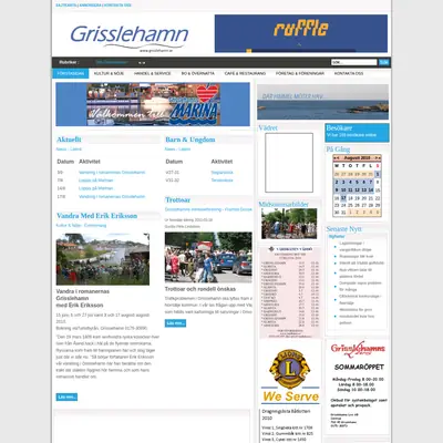 grisslehamn.se startsida 2010