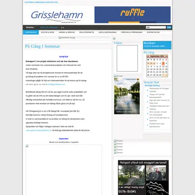 grisslehamn.se startsida 2011