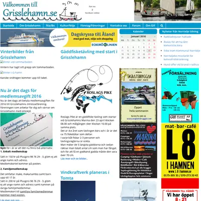 grisslehamn.se startsida 2016
