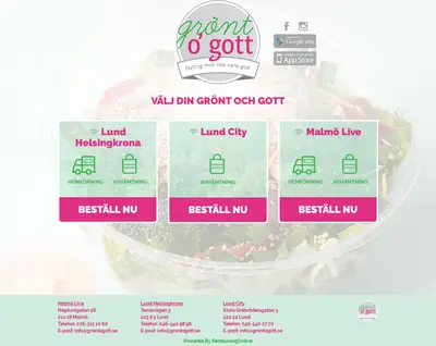 Grönt & Gott startsida 2018