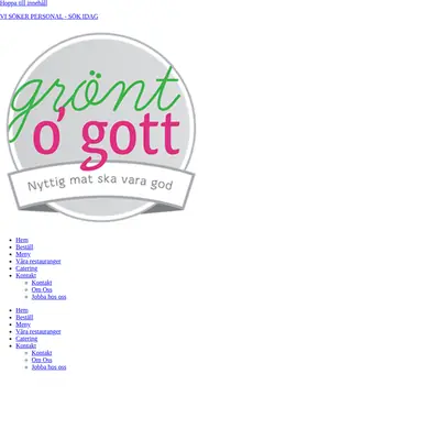 Grönt & Gott startsida 2025