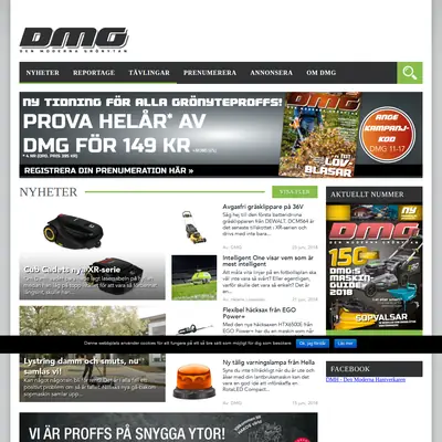 DMG - Den Moderna Grönytan startsida 2018