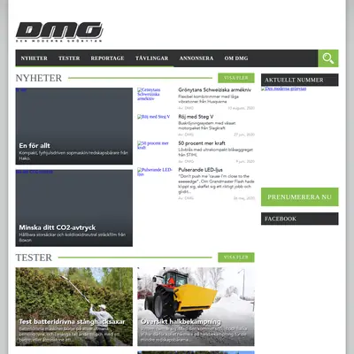 DMG - Den Moderna Grönytan startsida 2021