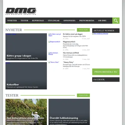DMG - Den Moderna Grönytan startsida 2022