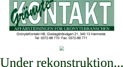 GrönyteKontakt startsida 2003