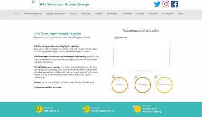 Grunden Tidning startsida 2022