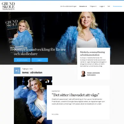 grundskoletidningen.se startsida 2019