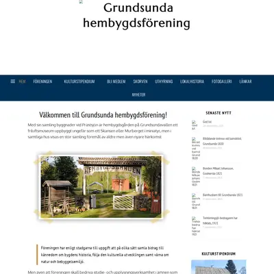 Grundsunda Tidning startsida 2022