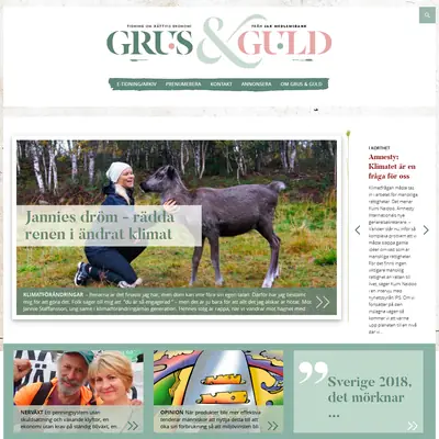 grusoguld.se startsida 2019