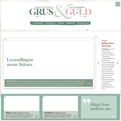 grusoguld.se startsida 2021