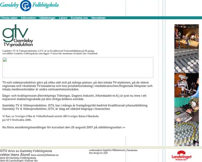 gtvgamleby.se startsida 2007