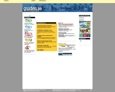 www.guiden.se startsida 2001