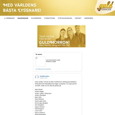 Guldkanalen Country startsida 2025