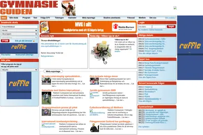 GymnasieGuiden startsida 2009