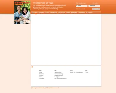GymnasieGuiden startsida 2010