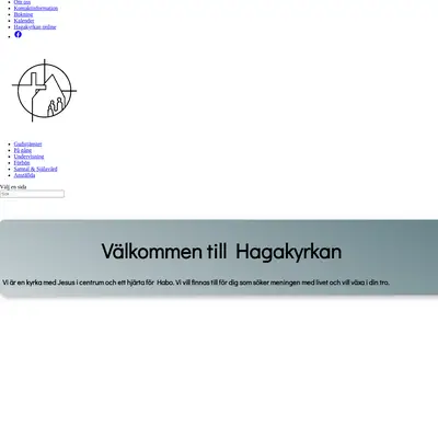 Hagakyrkan online startsida 2021