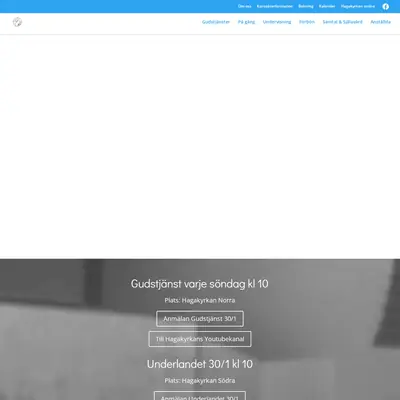 Hagakyrkan online startsida 2022