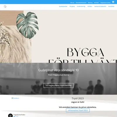 Hagakyrkan online startsida 2023