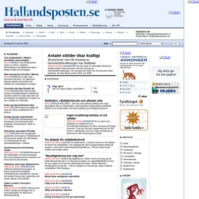 http://m.hallandsposten.se startsida 2006