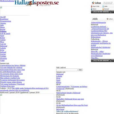 http://m.hallandsposten.se startsida 2010