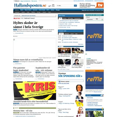 http://m.hallandsposten.se startsida 2011