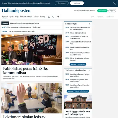 http://m.hallandsposten.se startsida 2022
