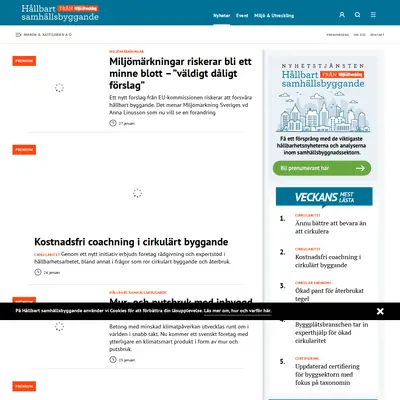 Hållbart Samhällsbyggande startsida 2023