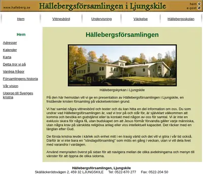 Hällebergsförsamlingen Ljungskile startsida 2005