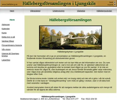 Hällebergsförsamlingen Ljungskile startsida 2006