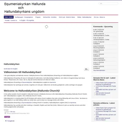 Equmenliakyrkan Hallunda Live startsida 2016