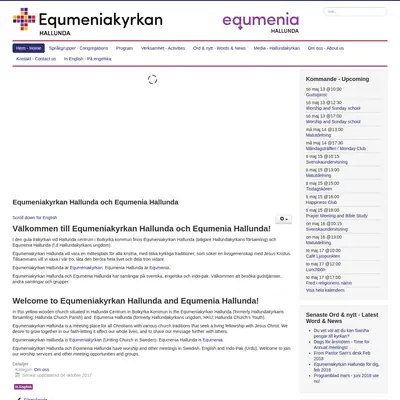 Equmenliakyrkan Hallunda Live startsida 2018