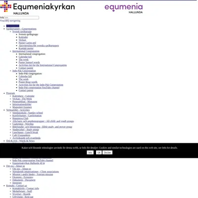 Equmenliakyrkan Hallunda Live startsida 2019