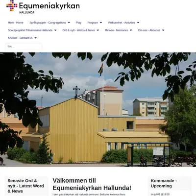 Equmenliakyrkan Hallunda Live startsida 2024