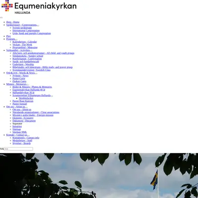 Equmenliakyrkan Hallunda Live startsida 2025