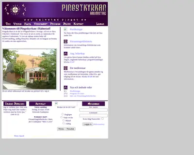 Pingstkyrkan Halmstad startsida 2004