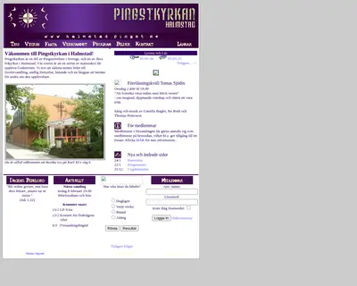 Pingstkyrkan Halmstad startsida 2005