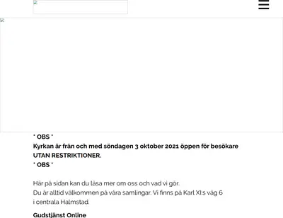 Pingstkyrkan Halmstad startsida 2021
