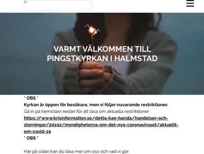 Pingstkyrkan Halmstad startsida 2022